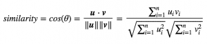 cosine similarity